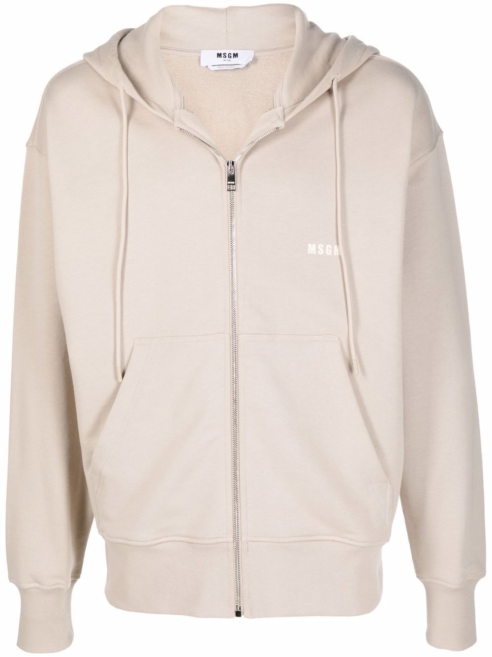 logo-print zip-up hoodie - 1