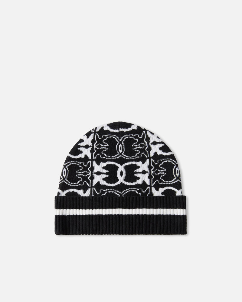 PINKO BEANIE WITH JACQUARD LOGO DETAIL outlook