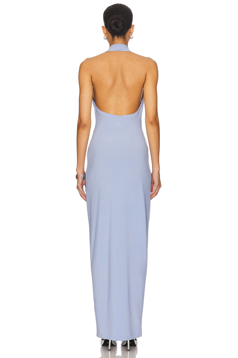 NORMA KAMALI x REVOLVE Tie Front Halter Gown outlook