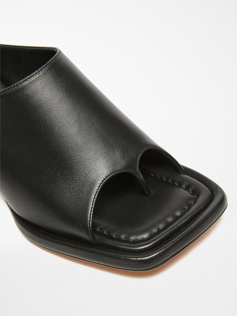 PATTINO Nappa leather T-post mules 4