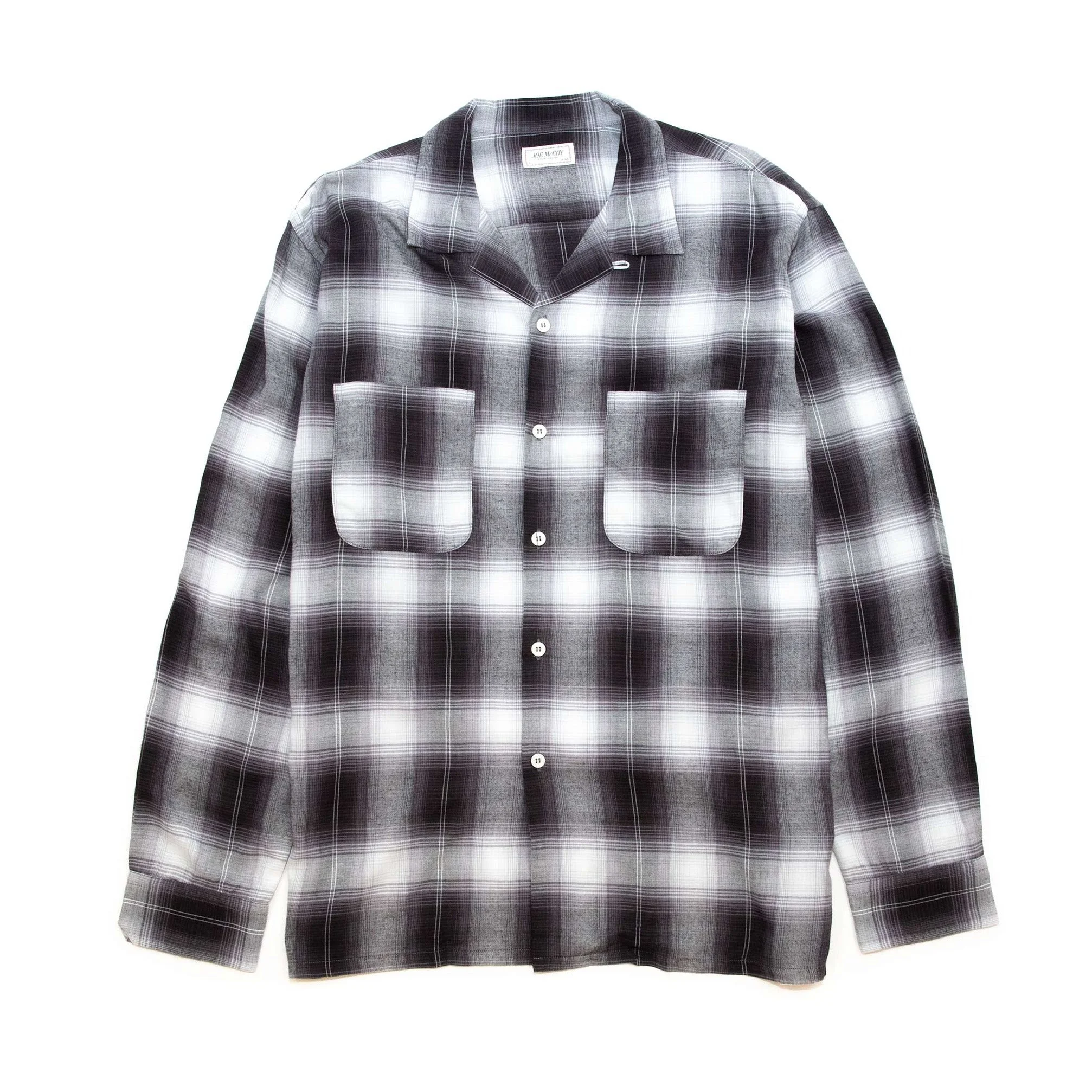 MS20102 Shadow Check Rayon Shirt Silver Grey - 1