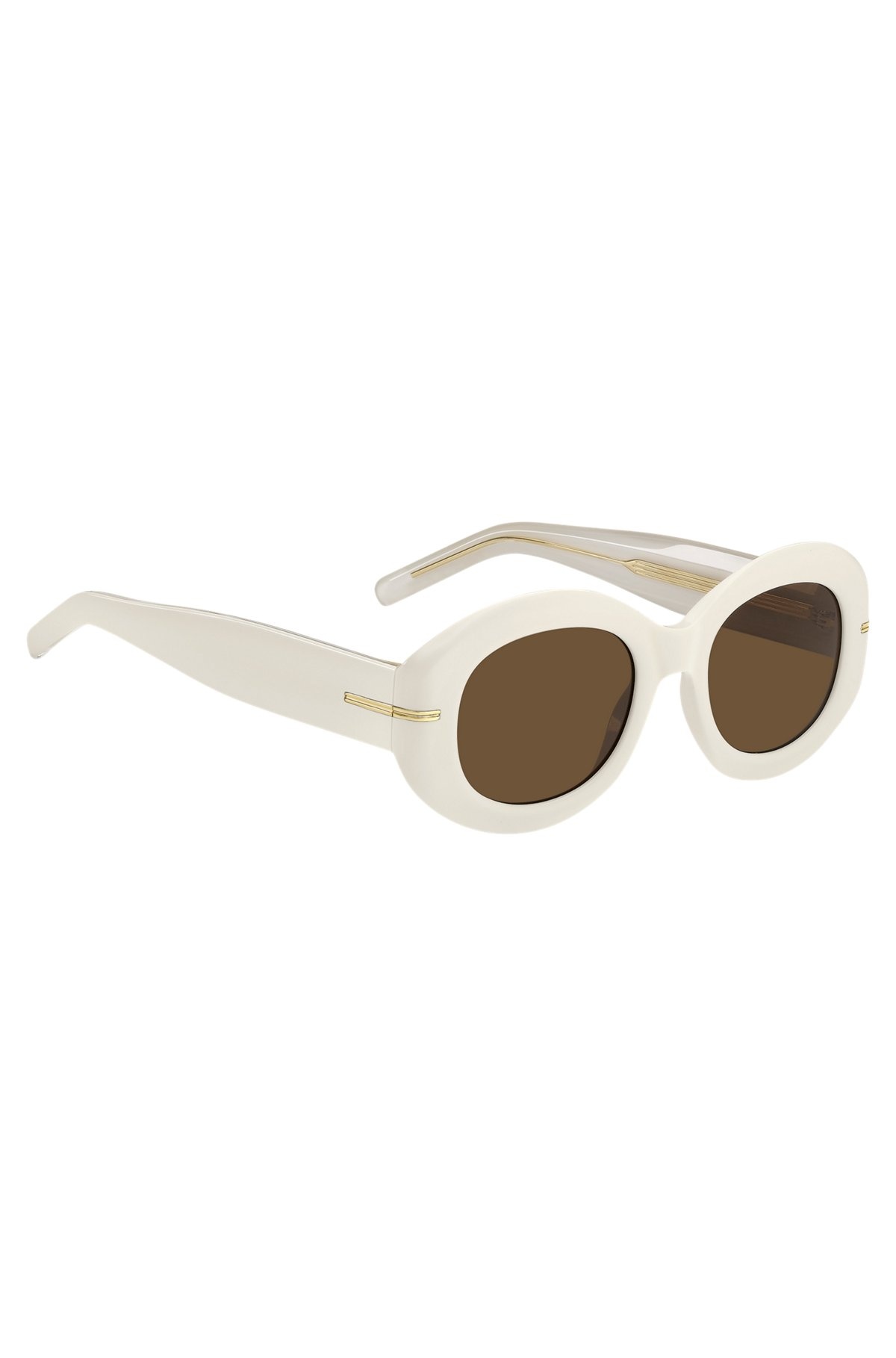 WHITE-ACETATE SUNGLASSES WITH SIGNATURE GOLD-TONE DETAIL - 2