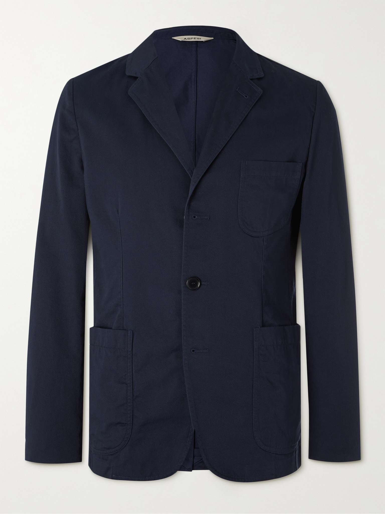 Unstructured Cotton-Gabardine Blazer - 1