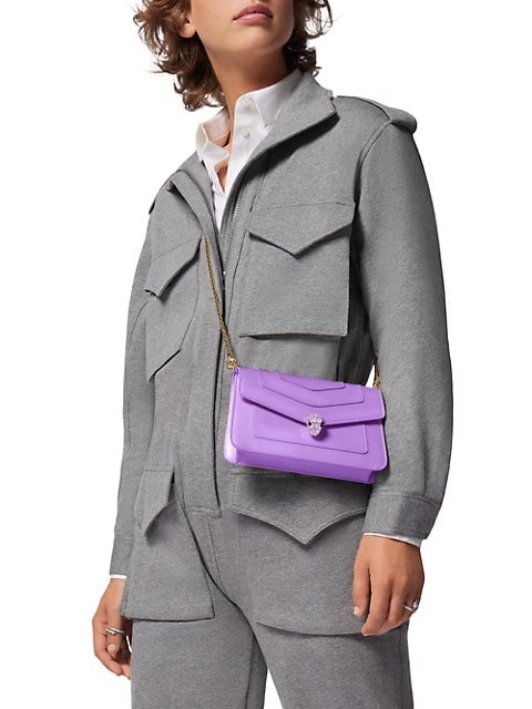 Serpenti Forever Leather Chain Pochette Bag - 5