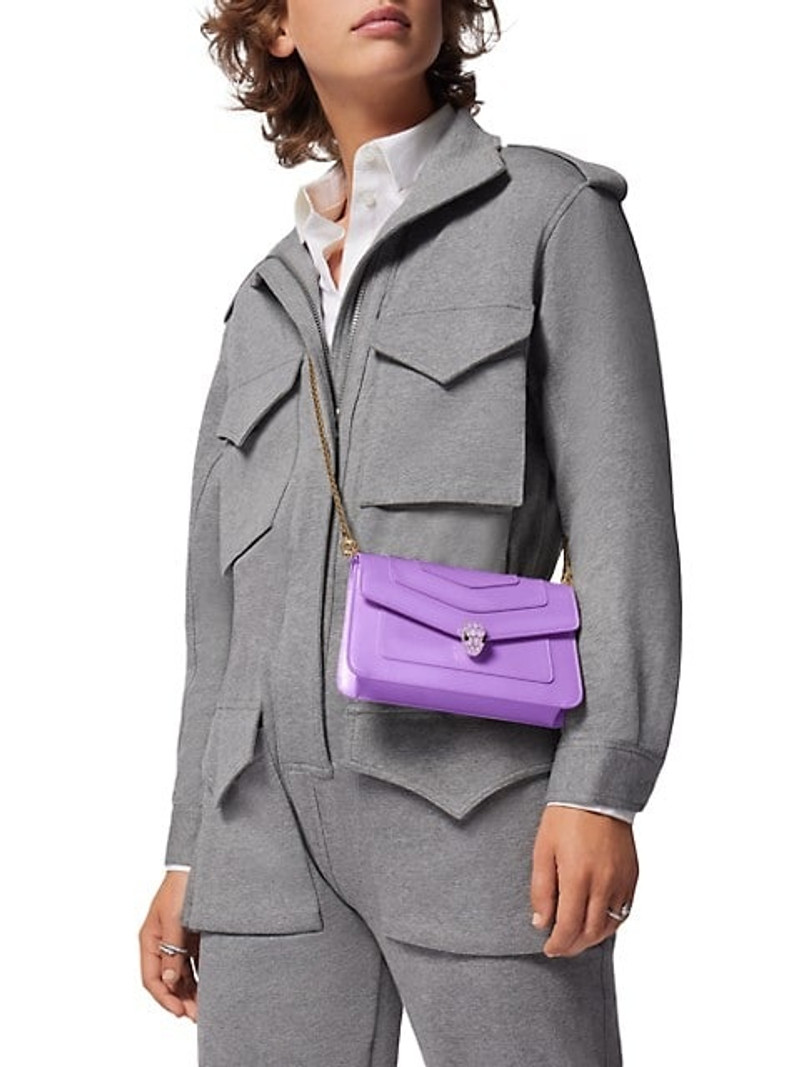 Serpenti Forever Leather Chain Pochette Bag 5