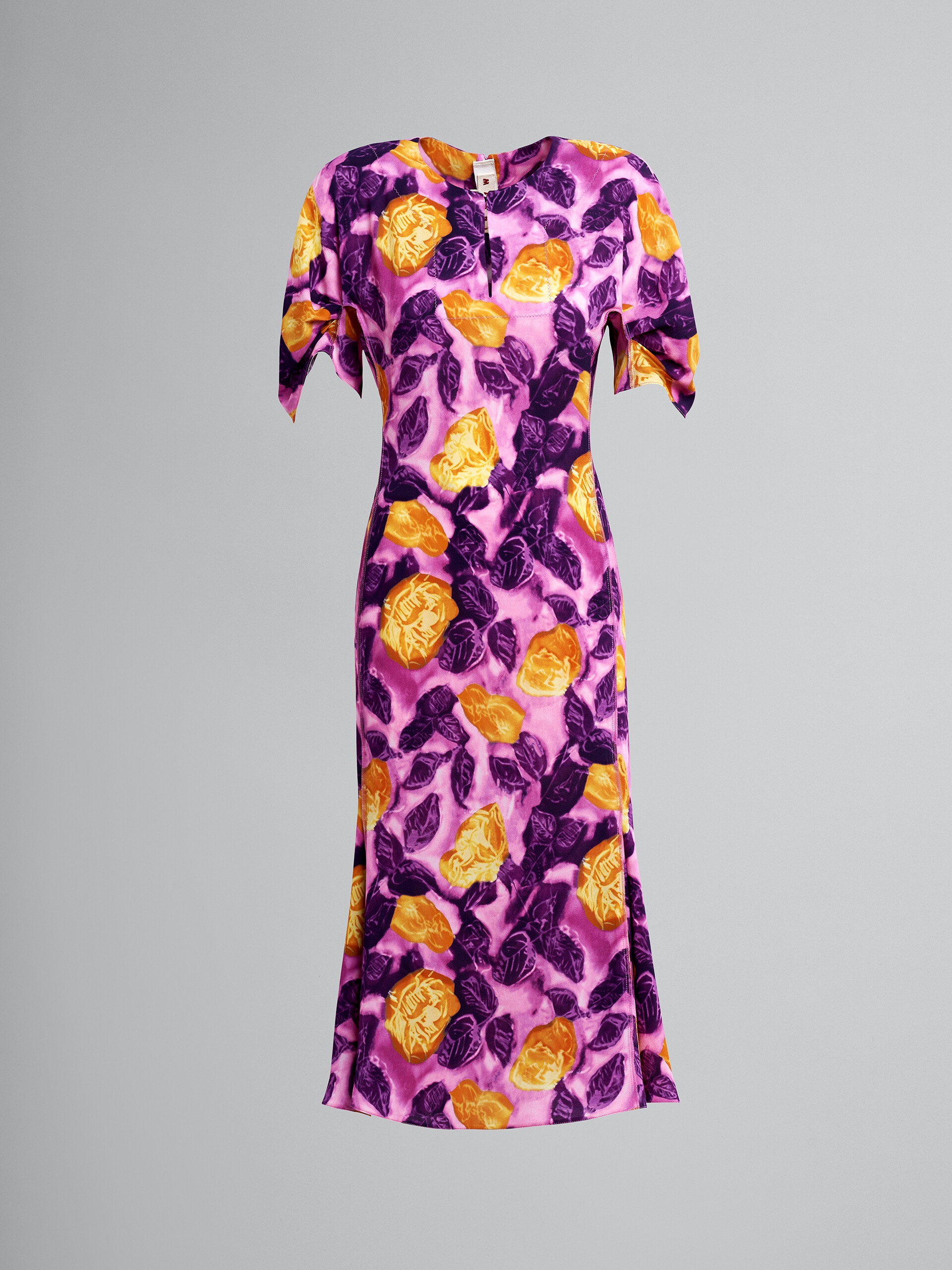 MORNING BLOSSOM PRINT VISCOSE SABLÈ DRESS - 1