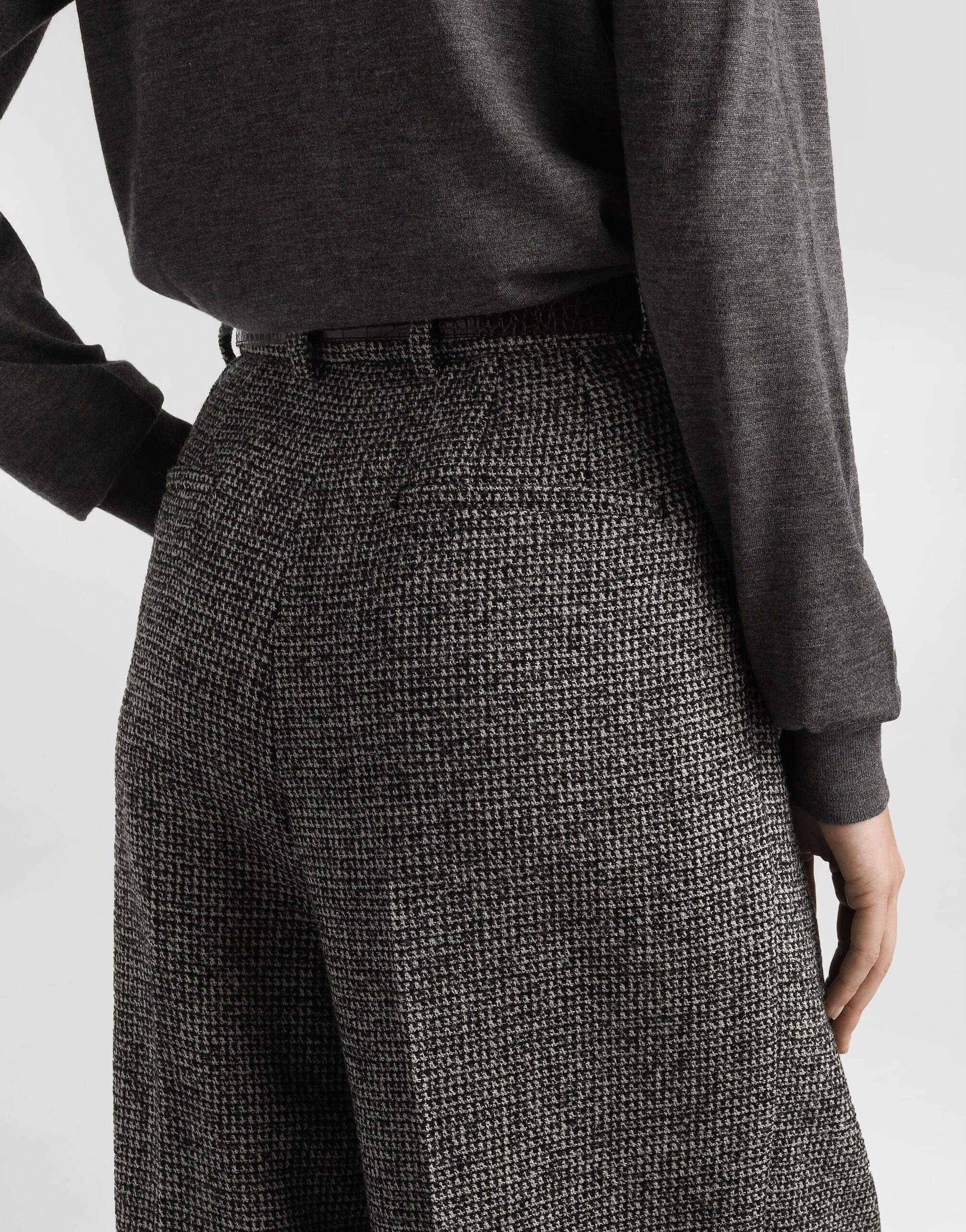 Wool blend trousers with dotted print - 5