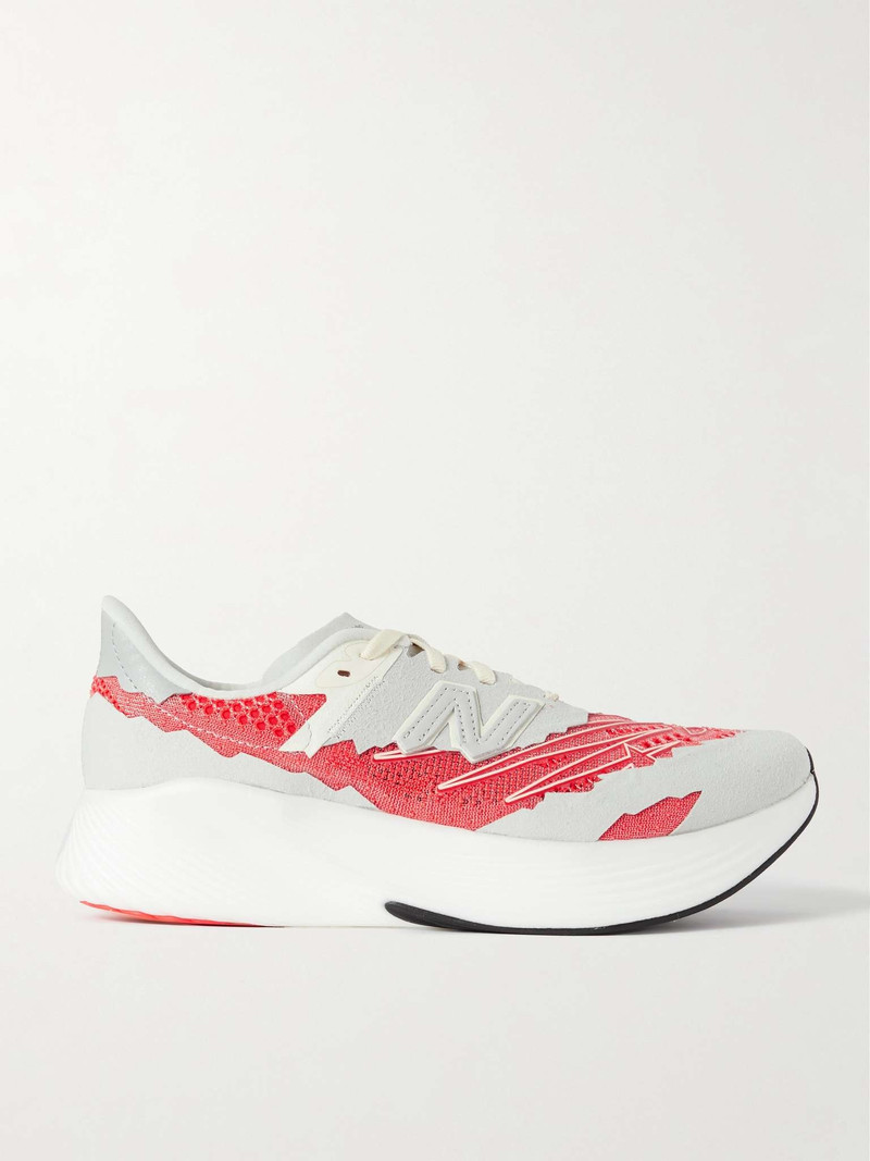 + Stone Island Suede-Trimmed Mesh Sneakers - 1
