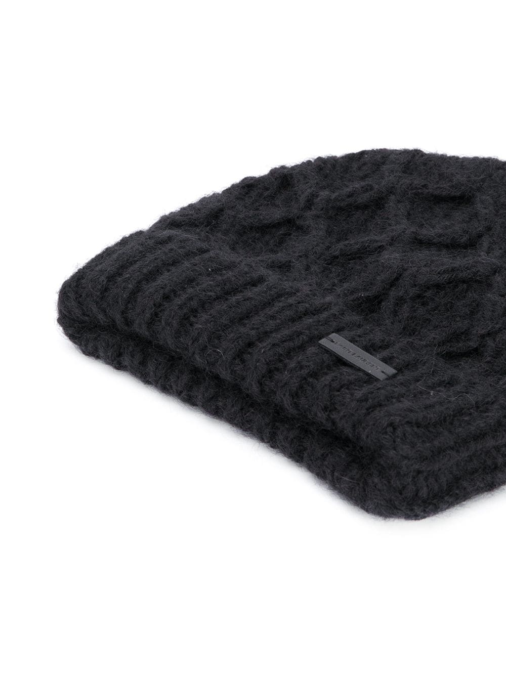 cable-knit beanie hat - 2