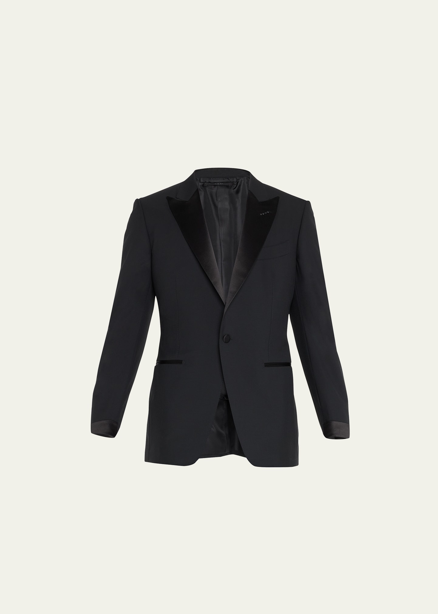 Men's Solid Wool Peak Tuxedo - 2