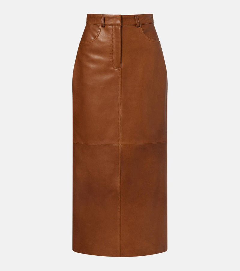 Ghalia leather pencil skirt 1