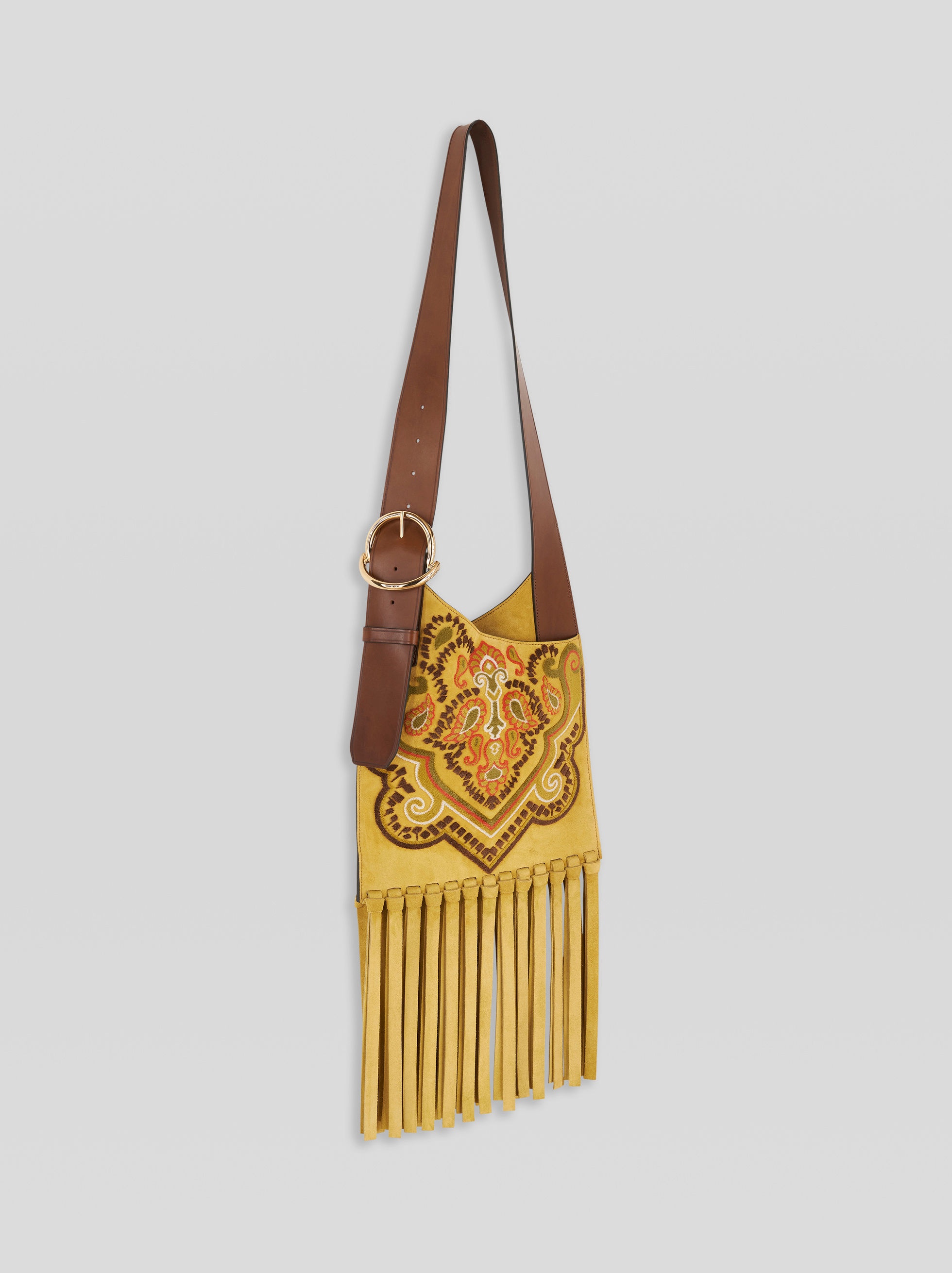 LARGE PAISLEY CROSSBODY BAG WITH FRINGE - 5