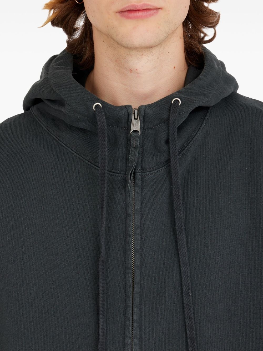 zipped drawstring hoodie - 7