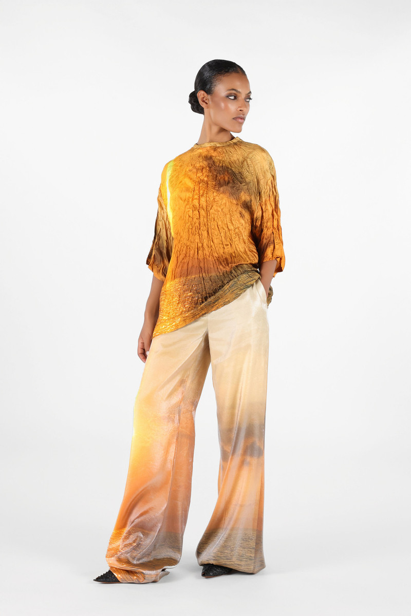 Roberto Cavalli Sunset Print Palazzo Trousers outlook