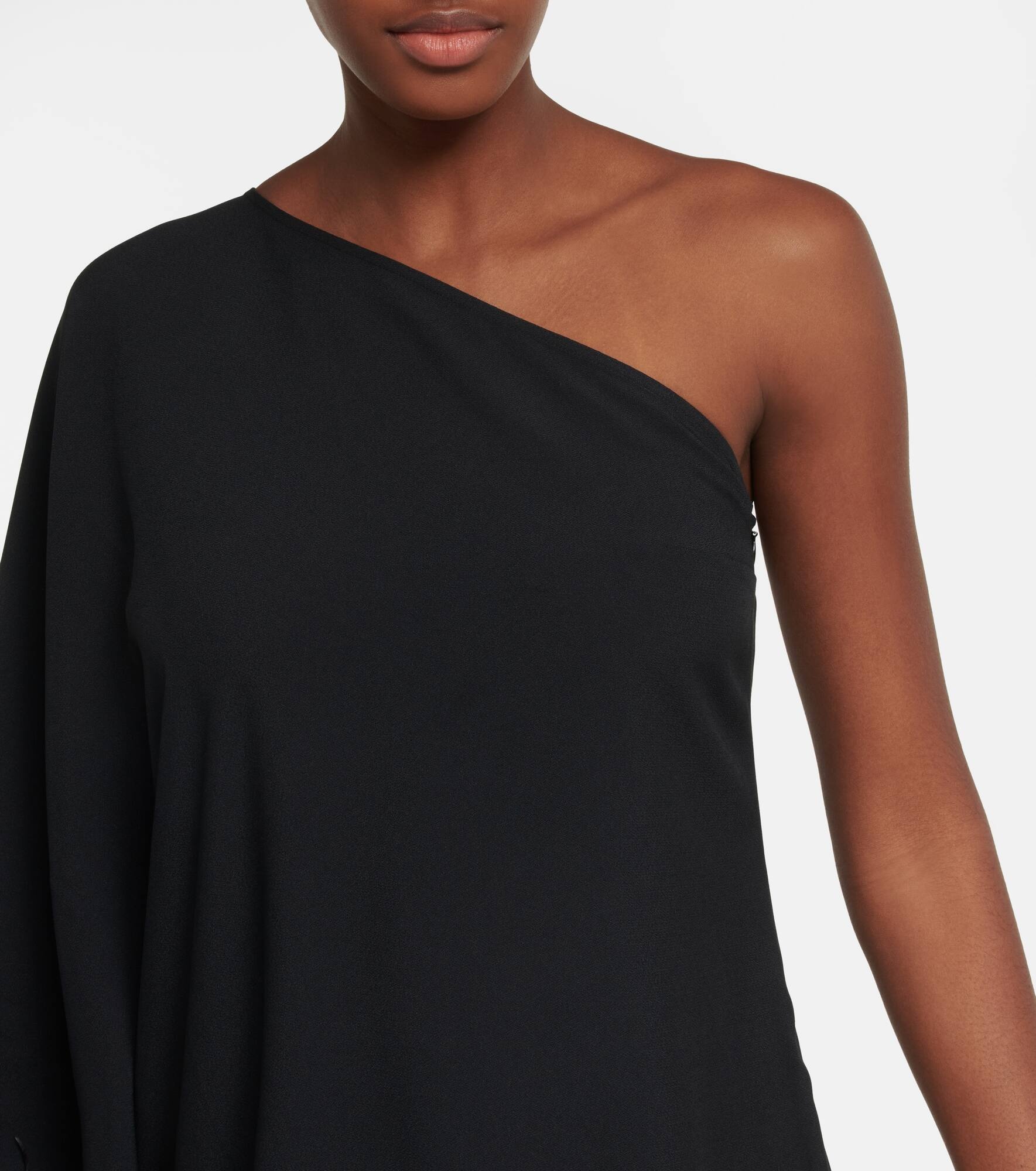 Ubud feather-trimmed crêpe gown - 4