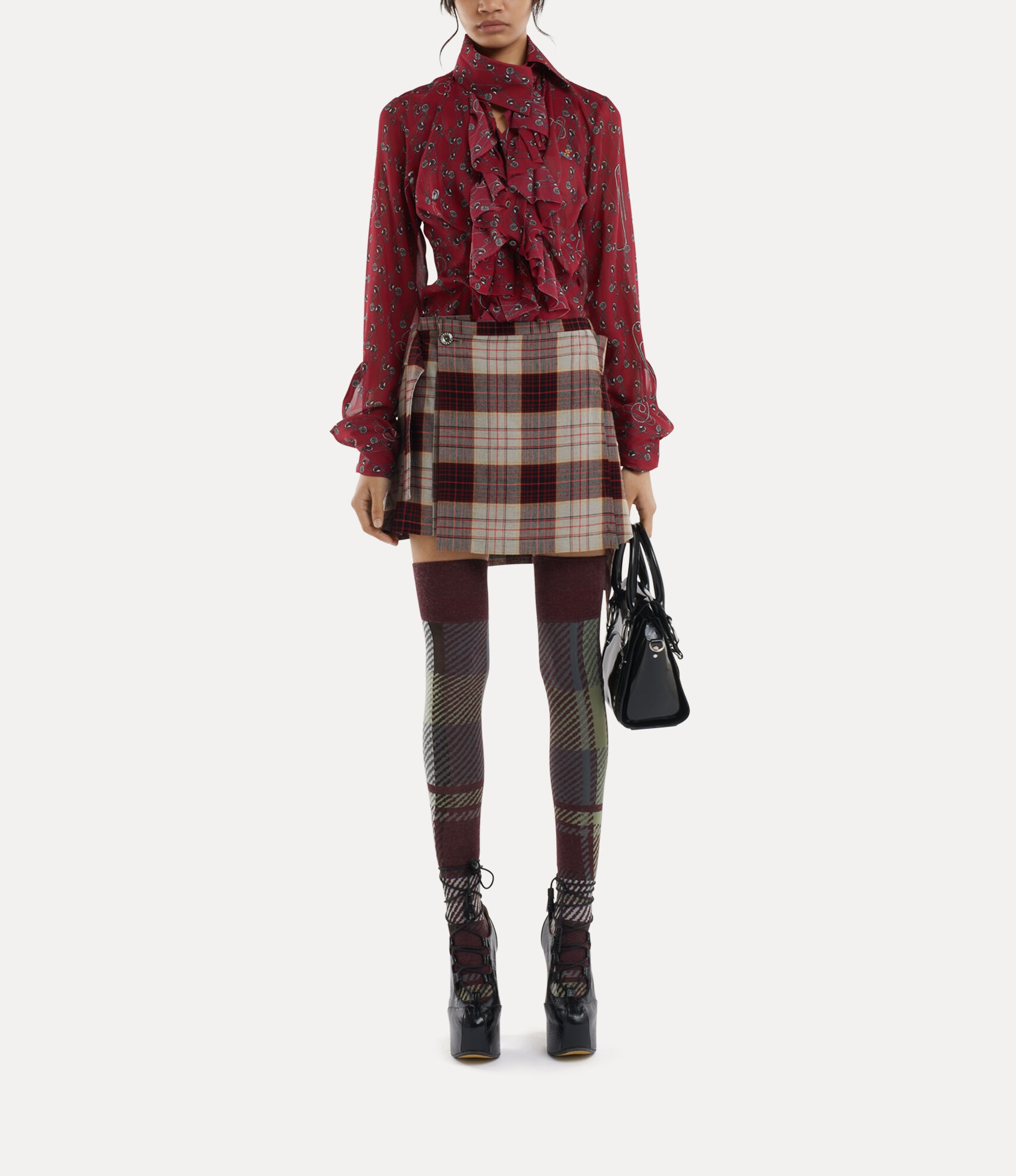Vivienne Westwood｜SKIRTS (MEGHAN KILT (1K01000Z W00FJ N Meghan Kilt in MIX- | Vivienne Westwood®