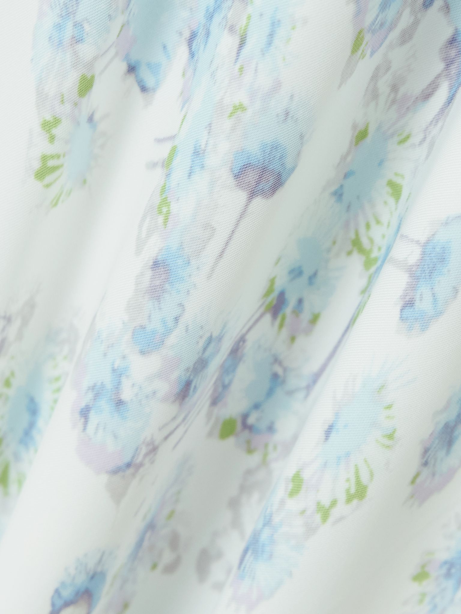 Floral-print satin midi dress White - 4
