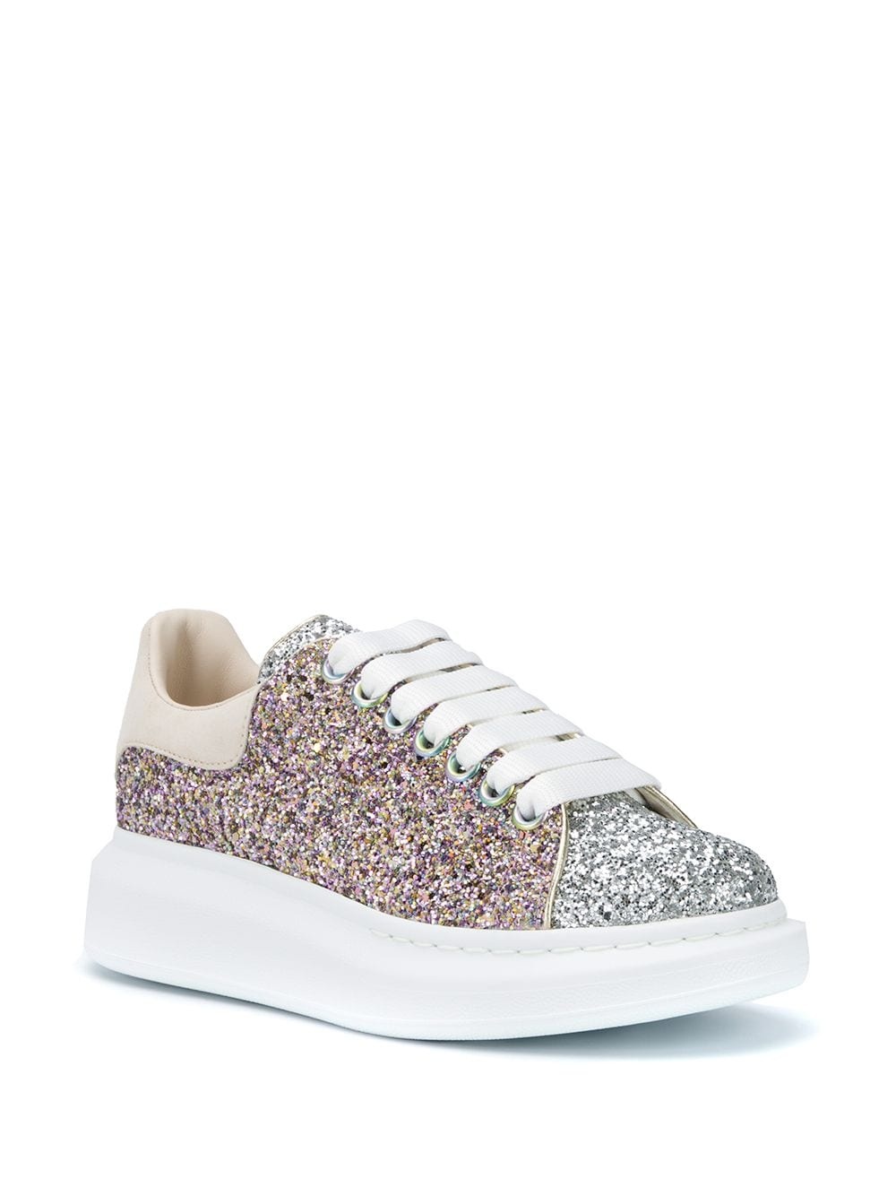 oversized metallic glittered sneakers - 2