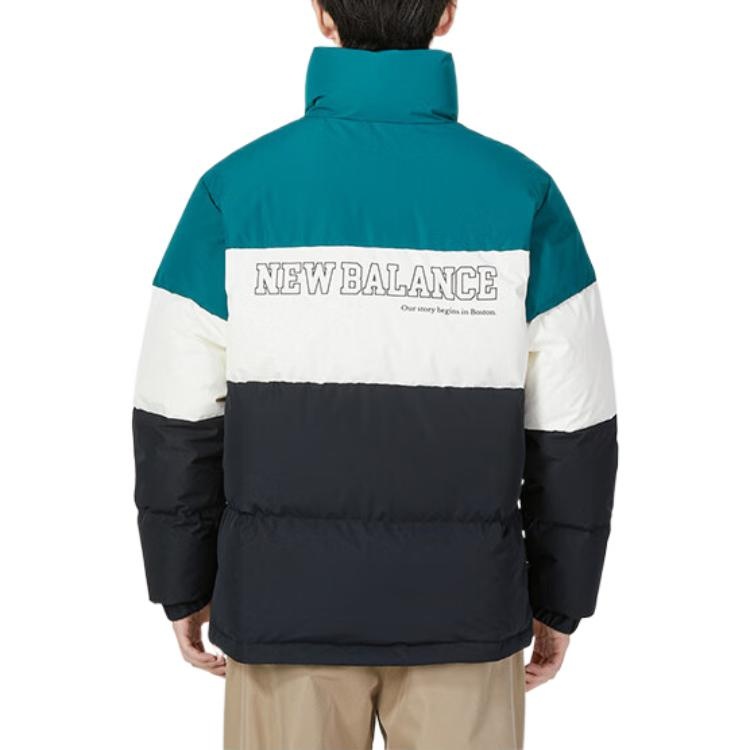 New Balance Warm Down Jacket 'Black White Blue' 5PC44283-HT - 3