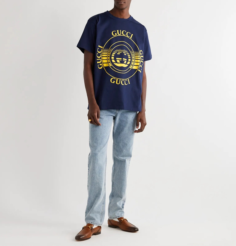GUCCI Printed Cotton-Jersey T-Shirt outlook