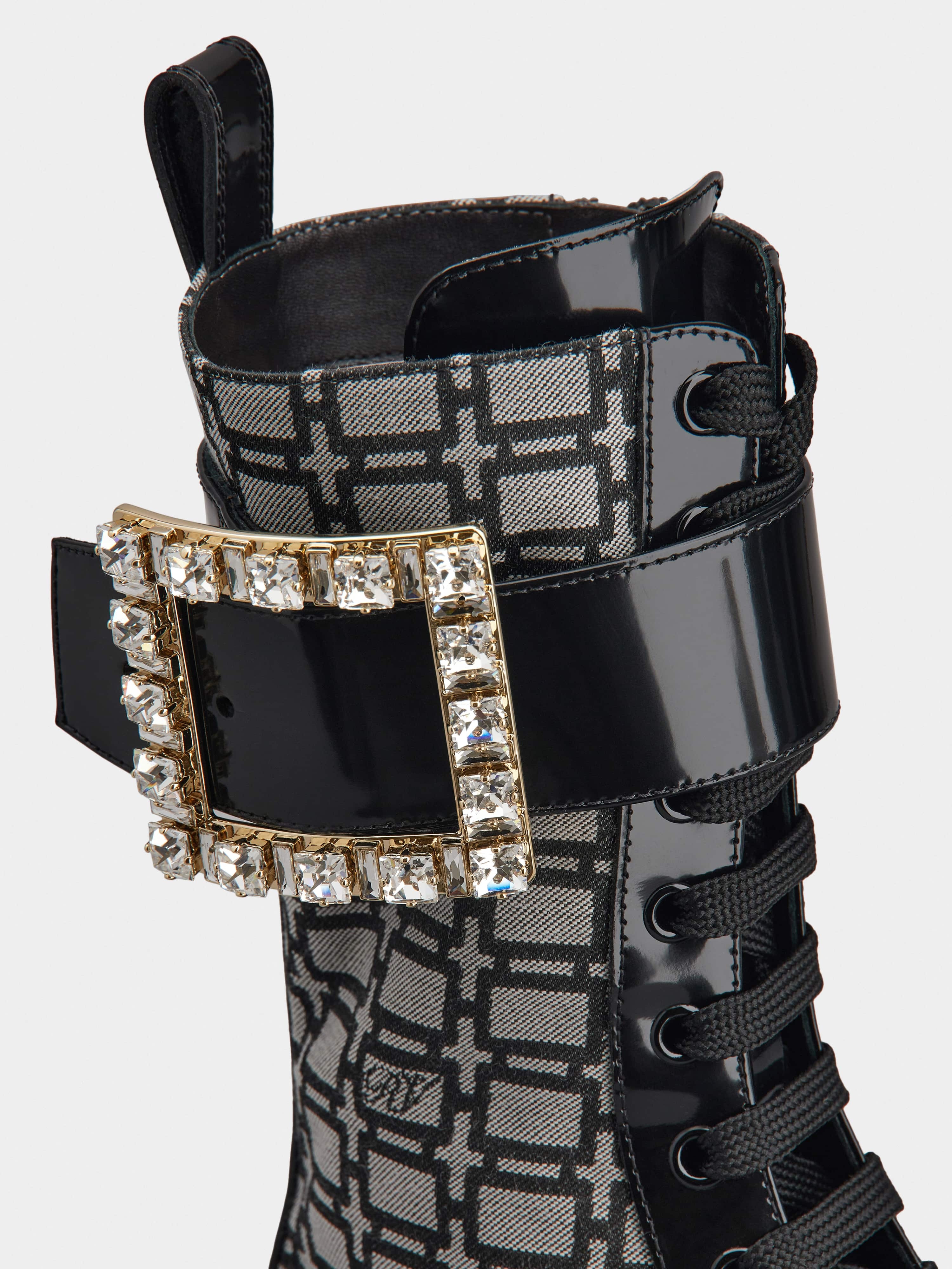 Viv' Rangers Strass Buckle Boots in Fabrics - 3