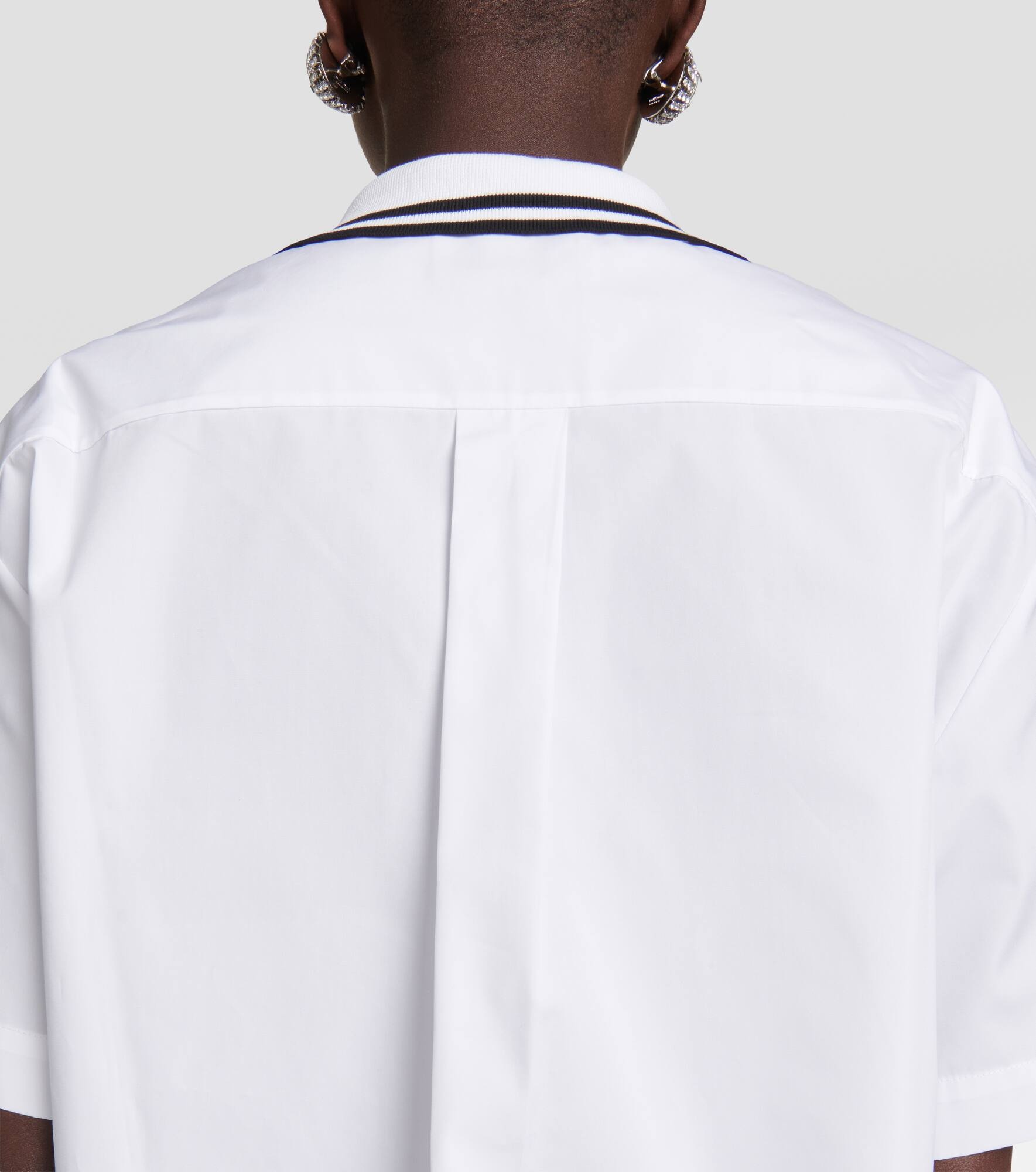 Logo cotton poplin cropped shirt - 6