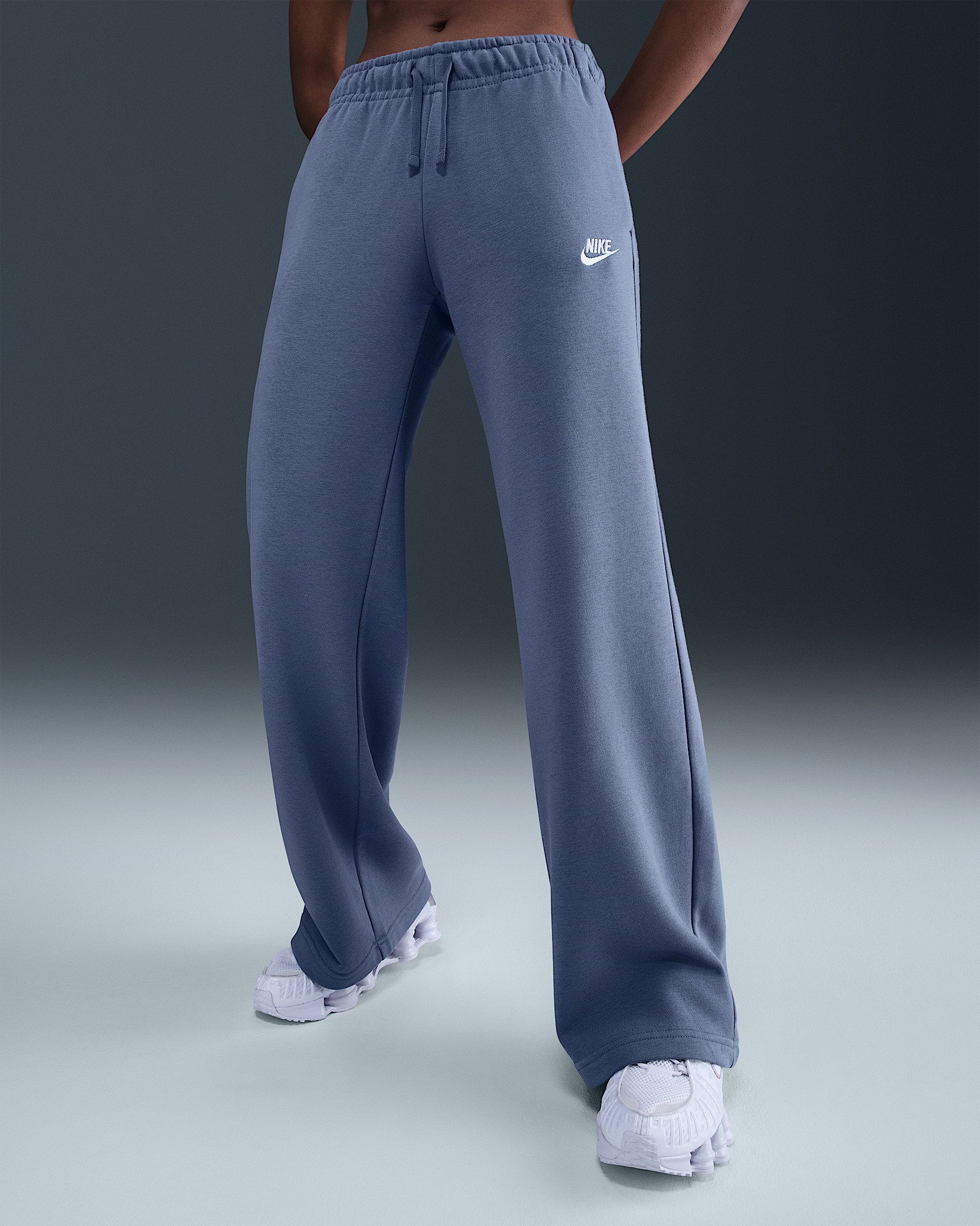 Nike Sportswear Club Fleece Women's Mid-Rise Wide-Leg Sweatpants - 2
