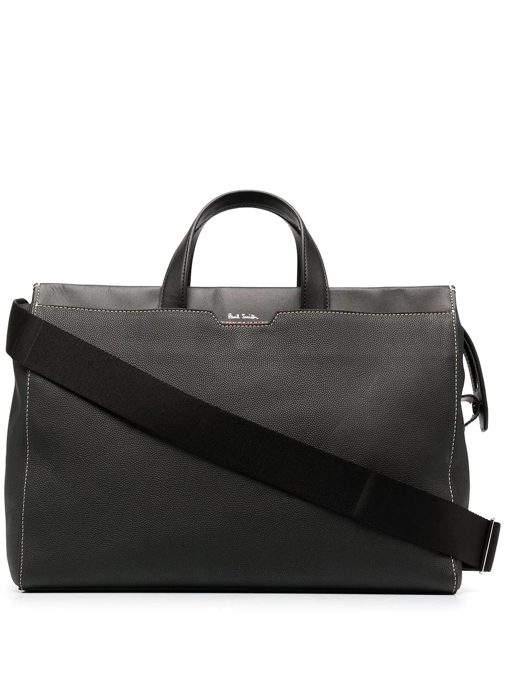 large leather tote bag - 1