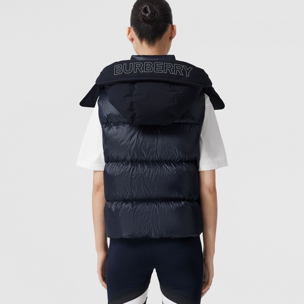 Detachable Hood Nylon Puffer Gilet - 4