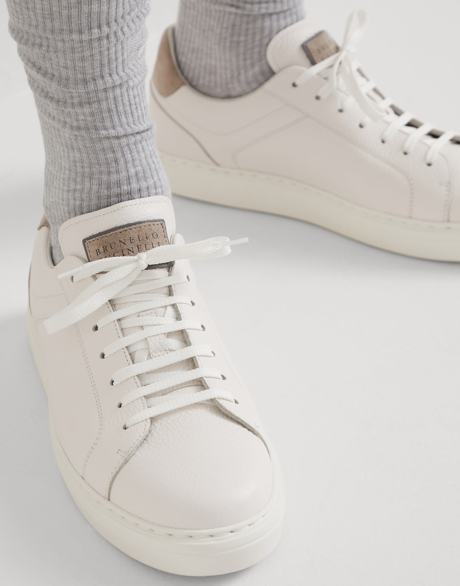 Grained calfskin sneakers - 4