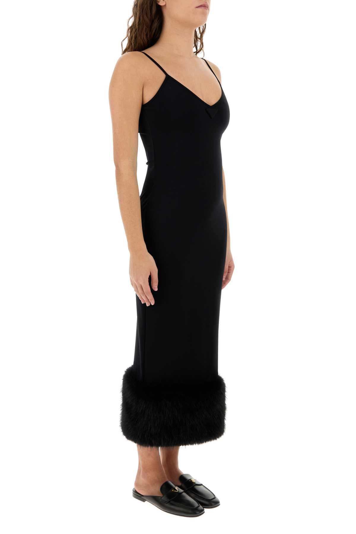 Prada Women Black Jersey Dress - 3
