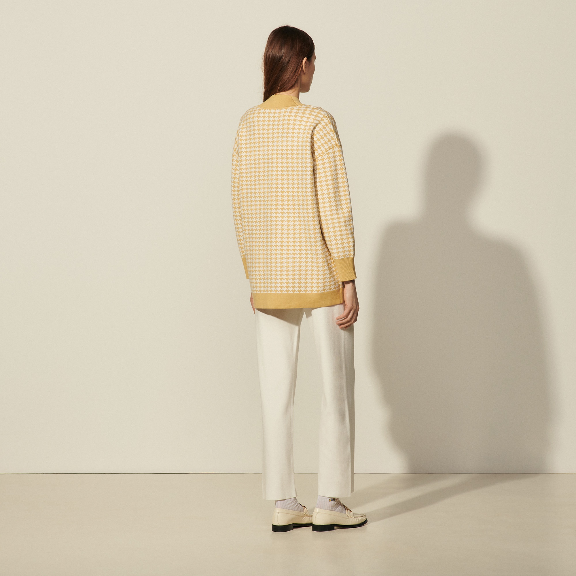 Long houndstooth coatigan - 3
