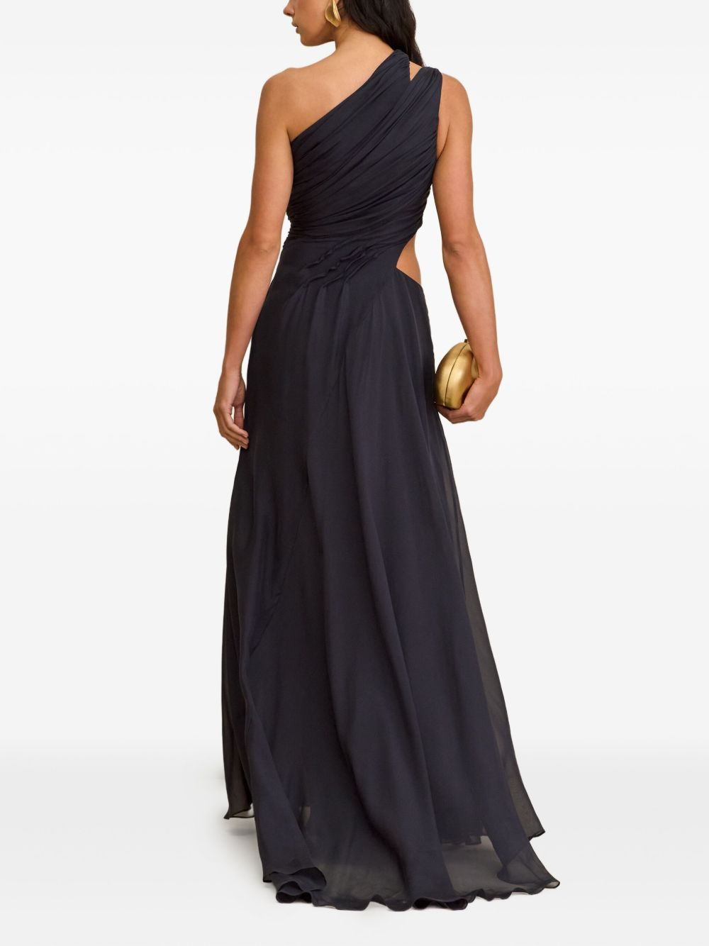 Zan one-shoulder cut-out gown - 3
