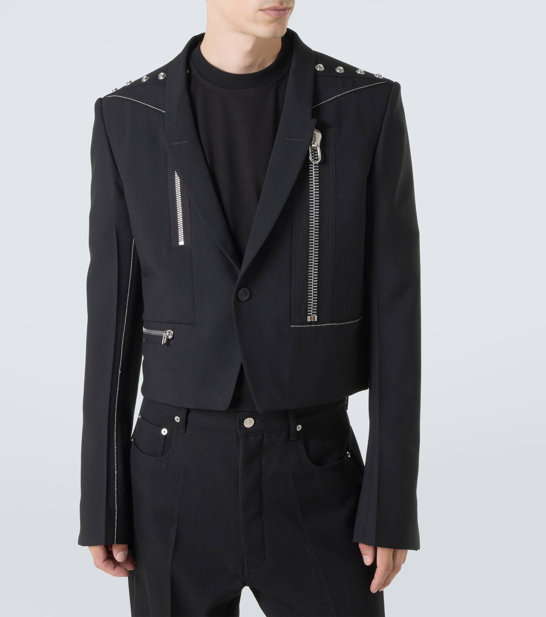 Alice studded virgin wool blazer - 3