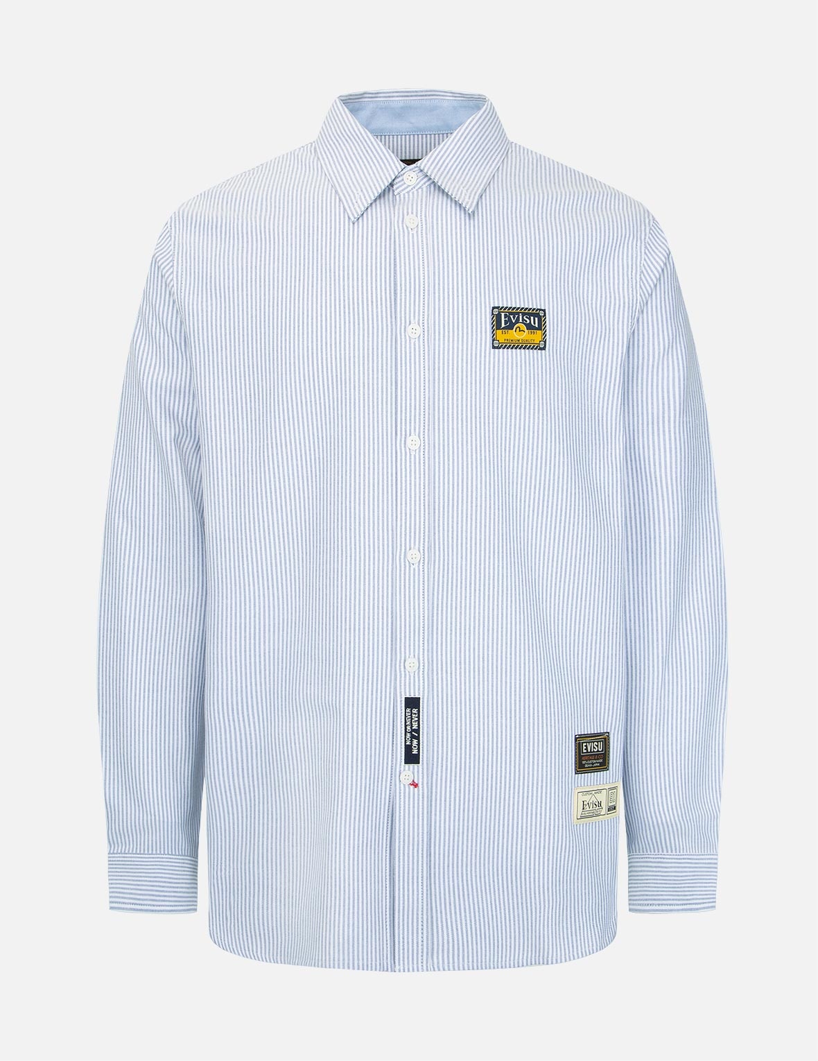 DAICOCK INSERT STRIPED OXFORD SHIRT - 1