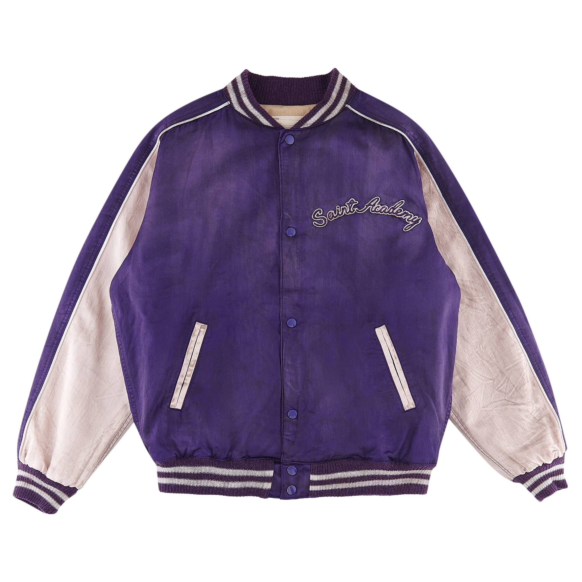 Saint Michael Stadium Jacket 'Purple/Pink' - 1