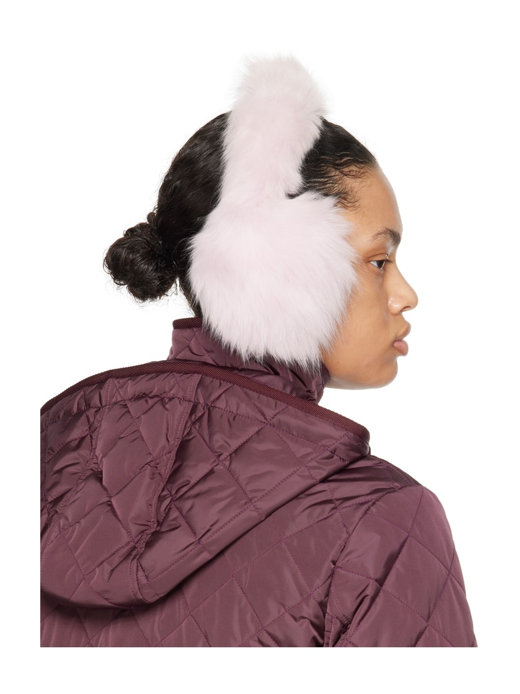 Pink Sheep Leather Shearling Ear Warmers - 3