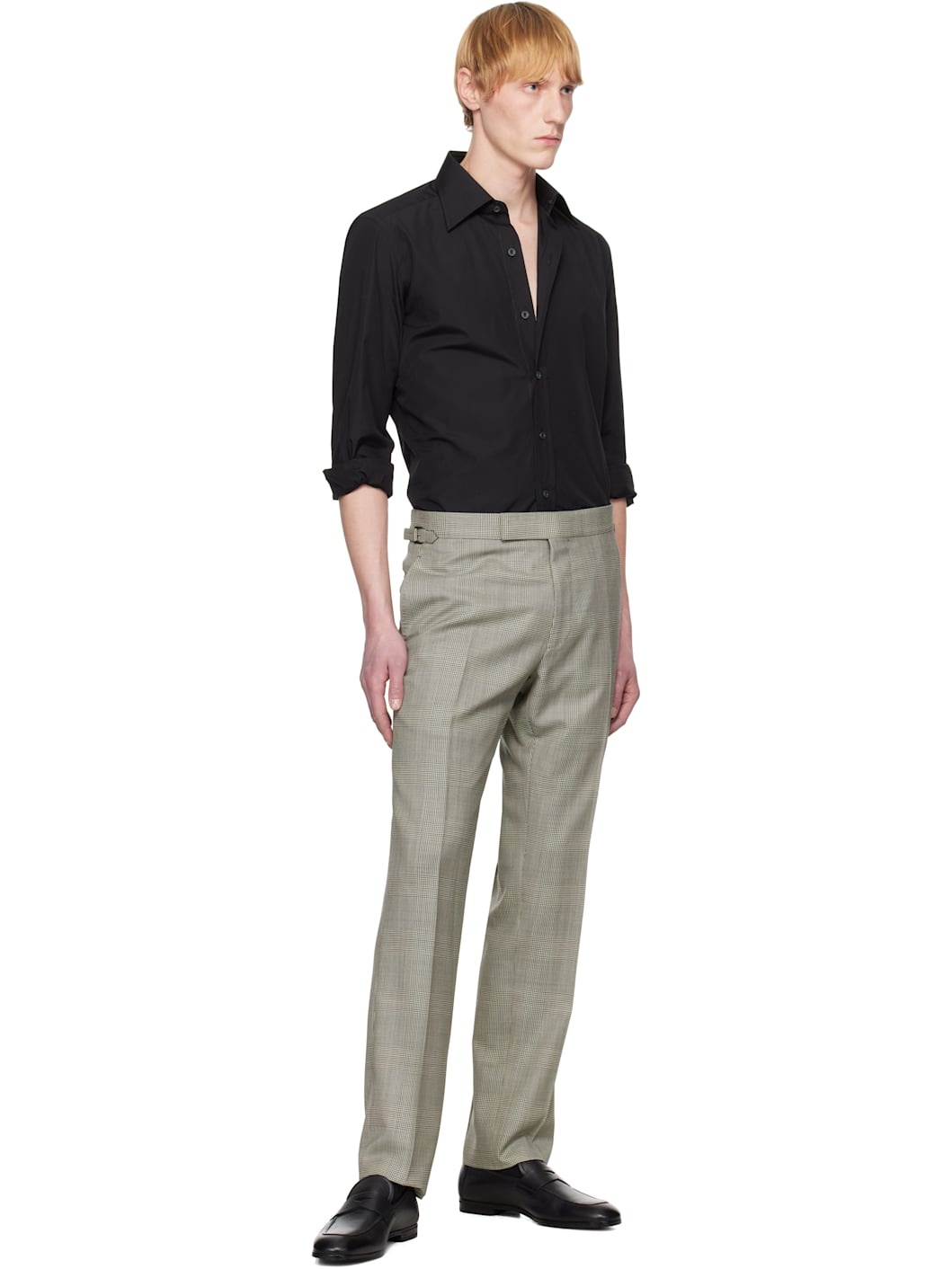 Black Poplin Slim Fit Shirt - 5
