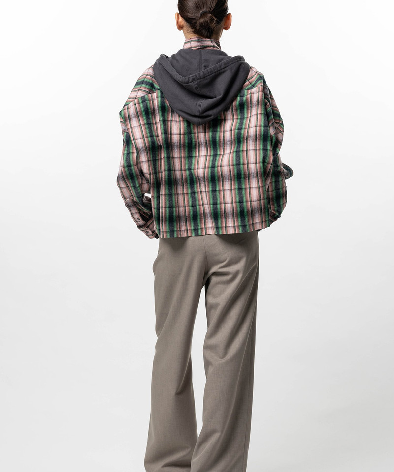 Hoodie Combine Checkered Shirt 19