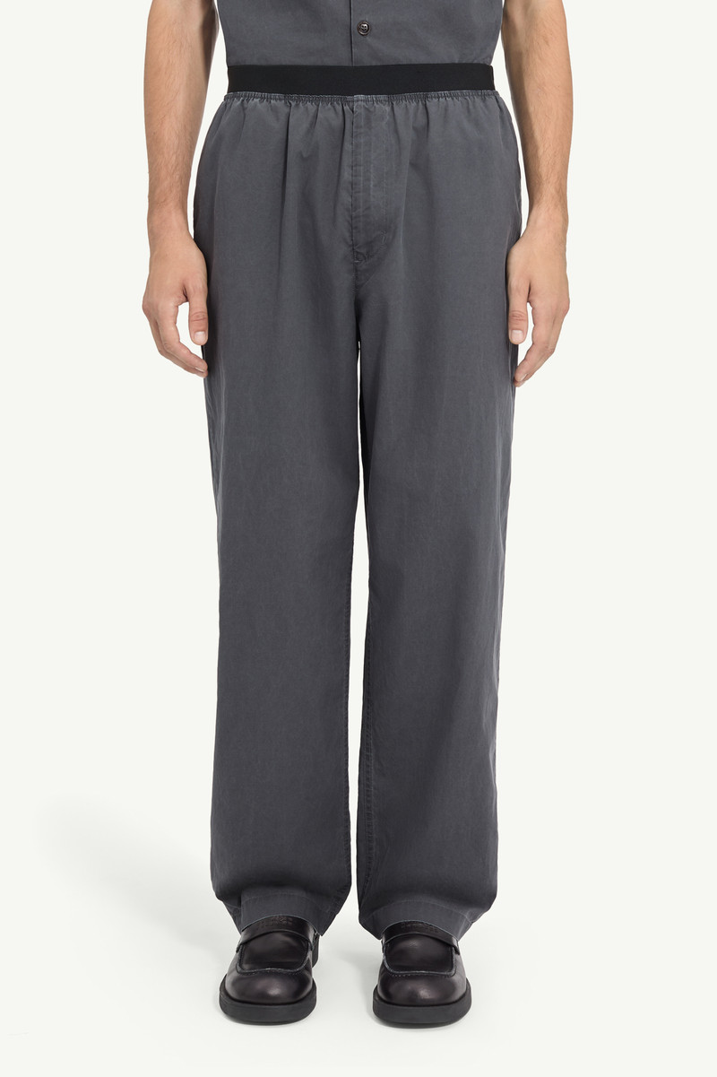 Washed cotton drawstring trousers 4