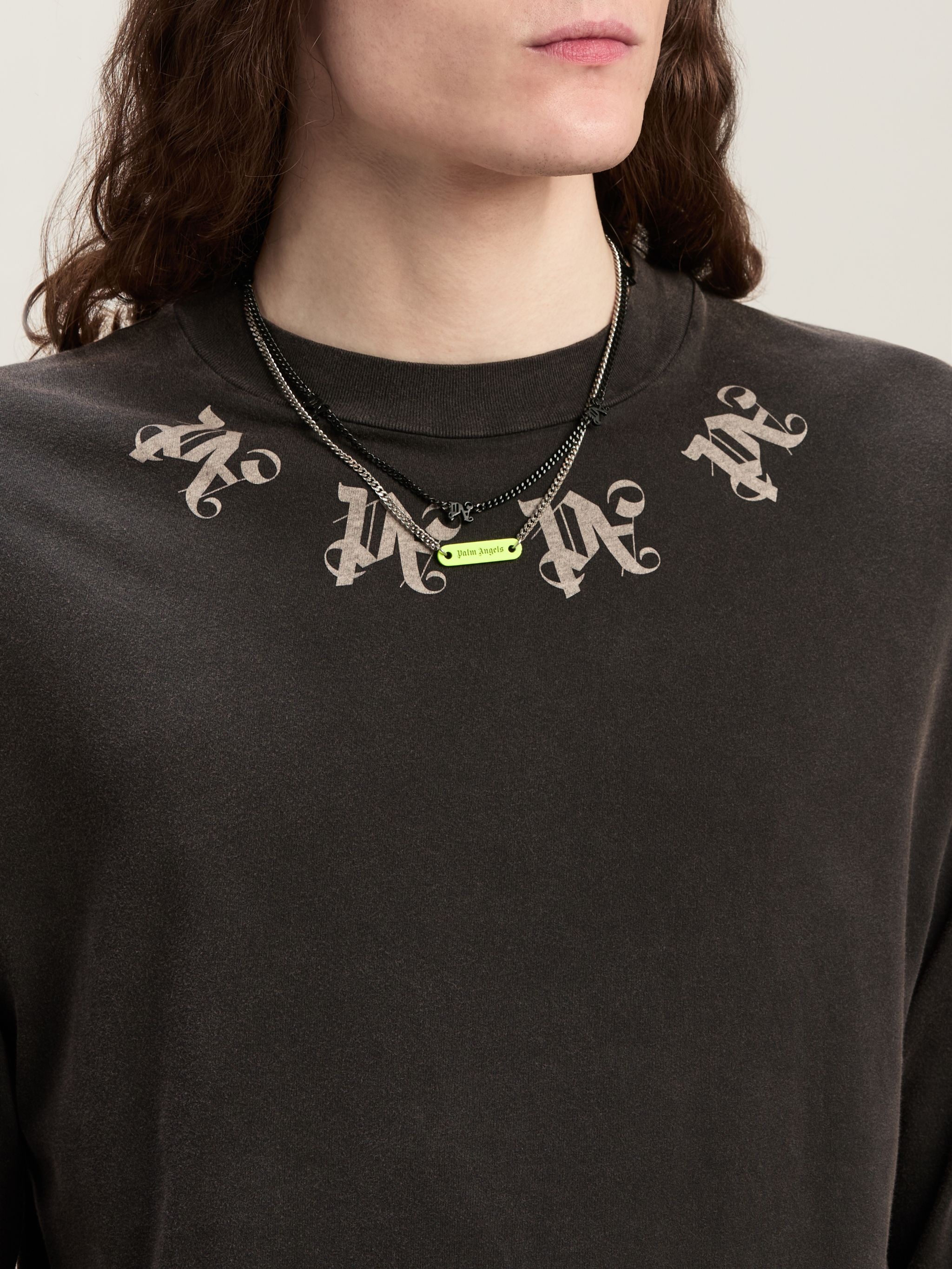 Tシャツ・カットソー PALM ANGELS VISCOSE MONOGRAM JERSEY Palm Angels Monogram Regular T-Shirt | REVERSIBLE