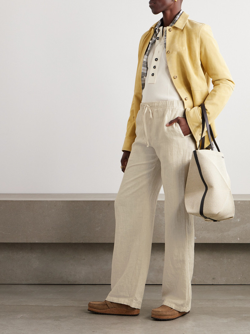 FORTELA Jaleh Linen Straight-leg Pants outlook