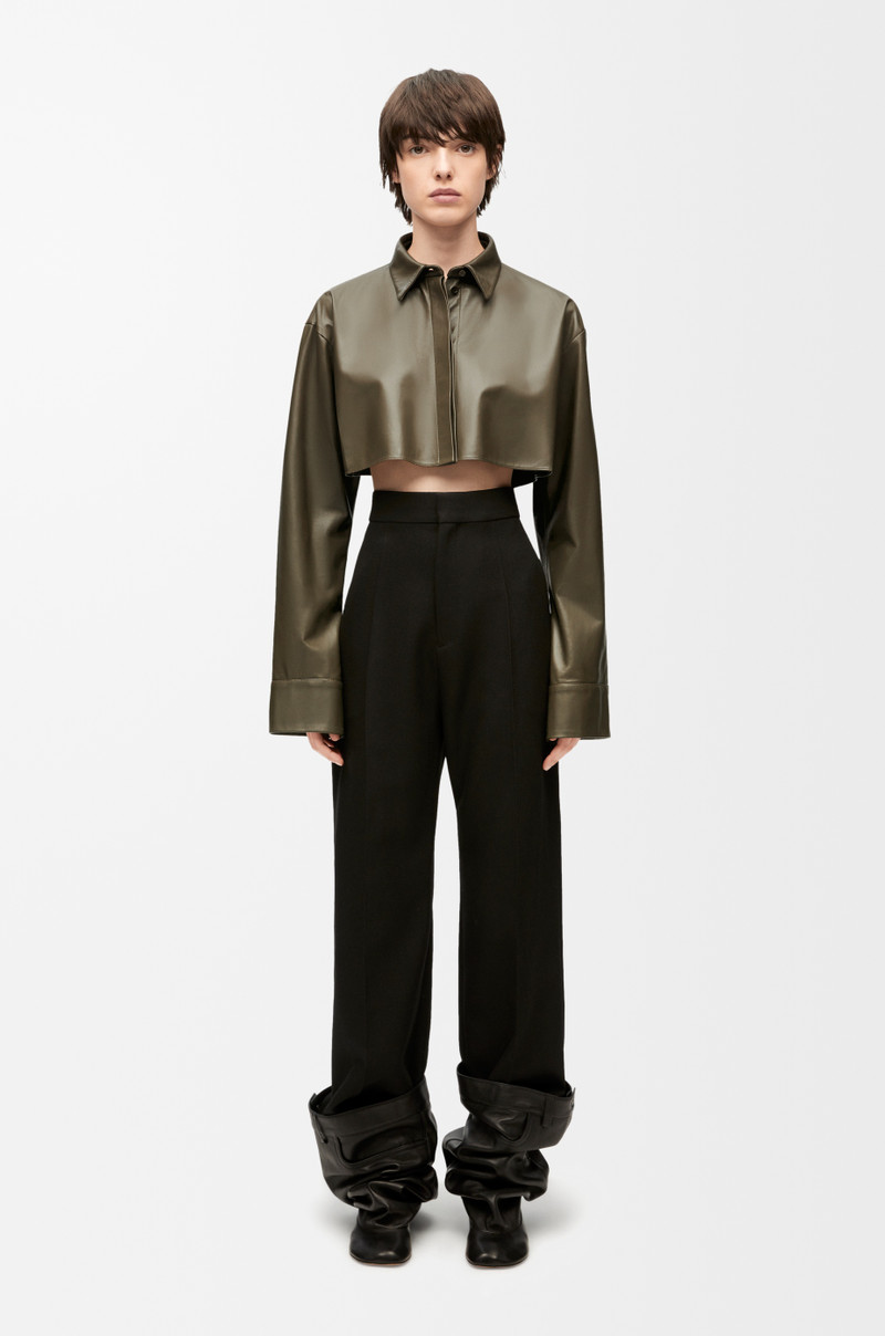 Loewe Cropped shirt in nappa lambskin outlook