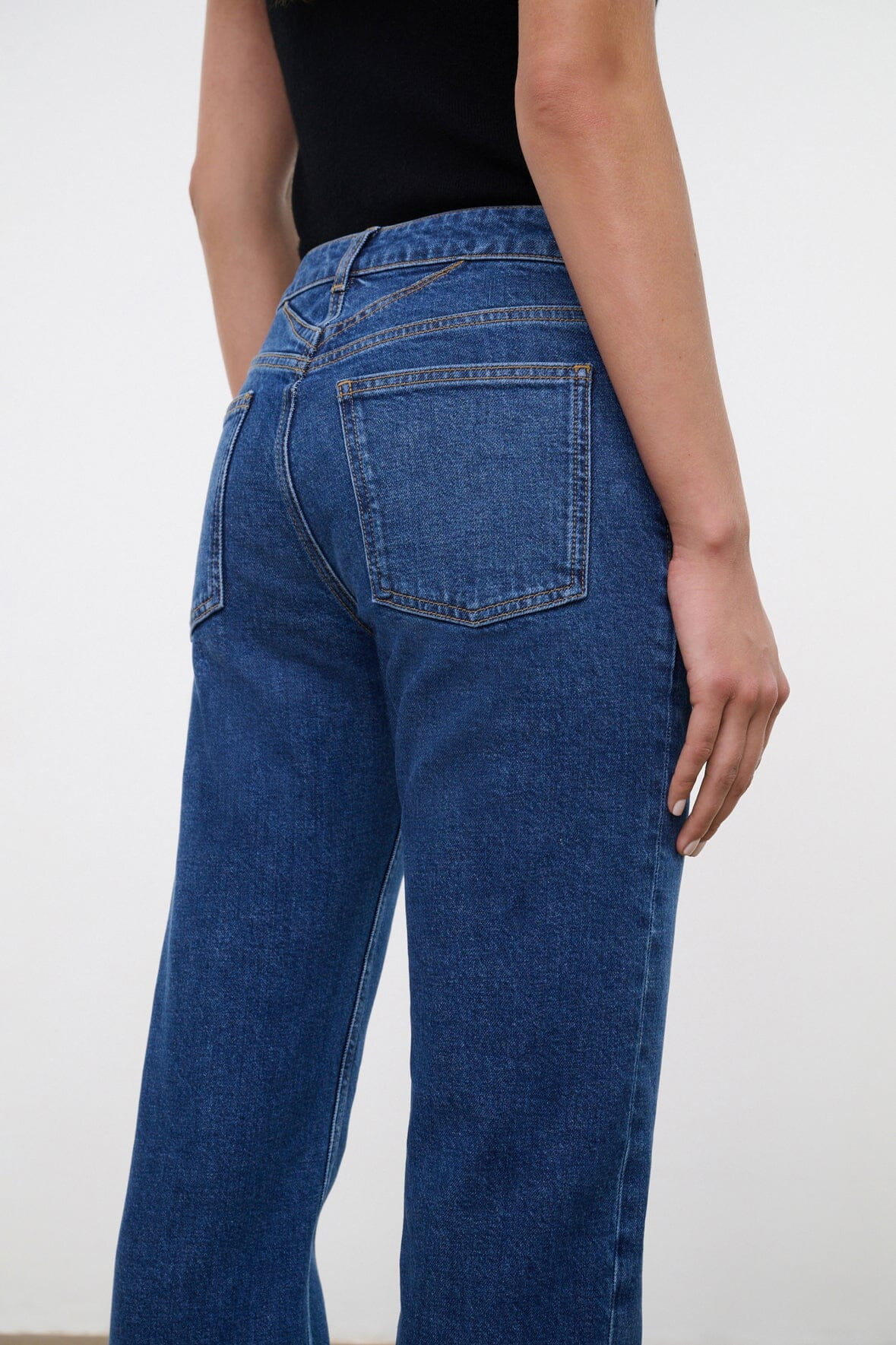 STAUD TEDDY STRETCH STRAIGHT JEAN STONE BLUE - 5