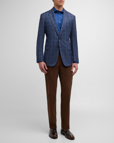 GIORGIO ARMANI Men's Plaid Wool-Cashmere Sport Coat outlook