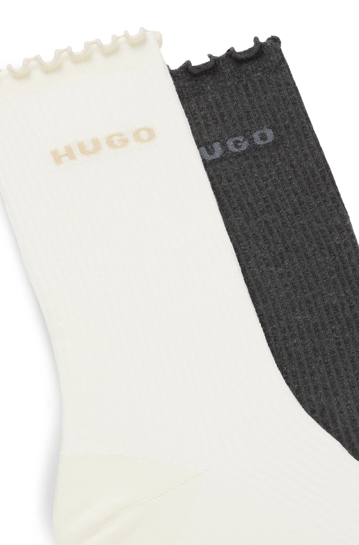TWO-PACK OF REGULAR-LENGTH SOCKS WITH LETTUCE CUFF - 2