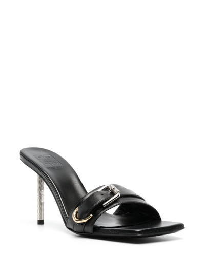 Givenchy Voyou 90mm leather mules outlook