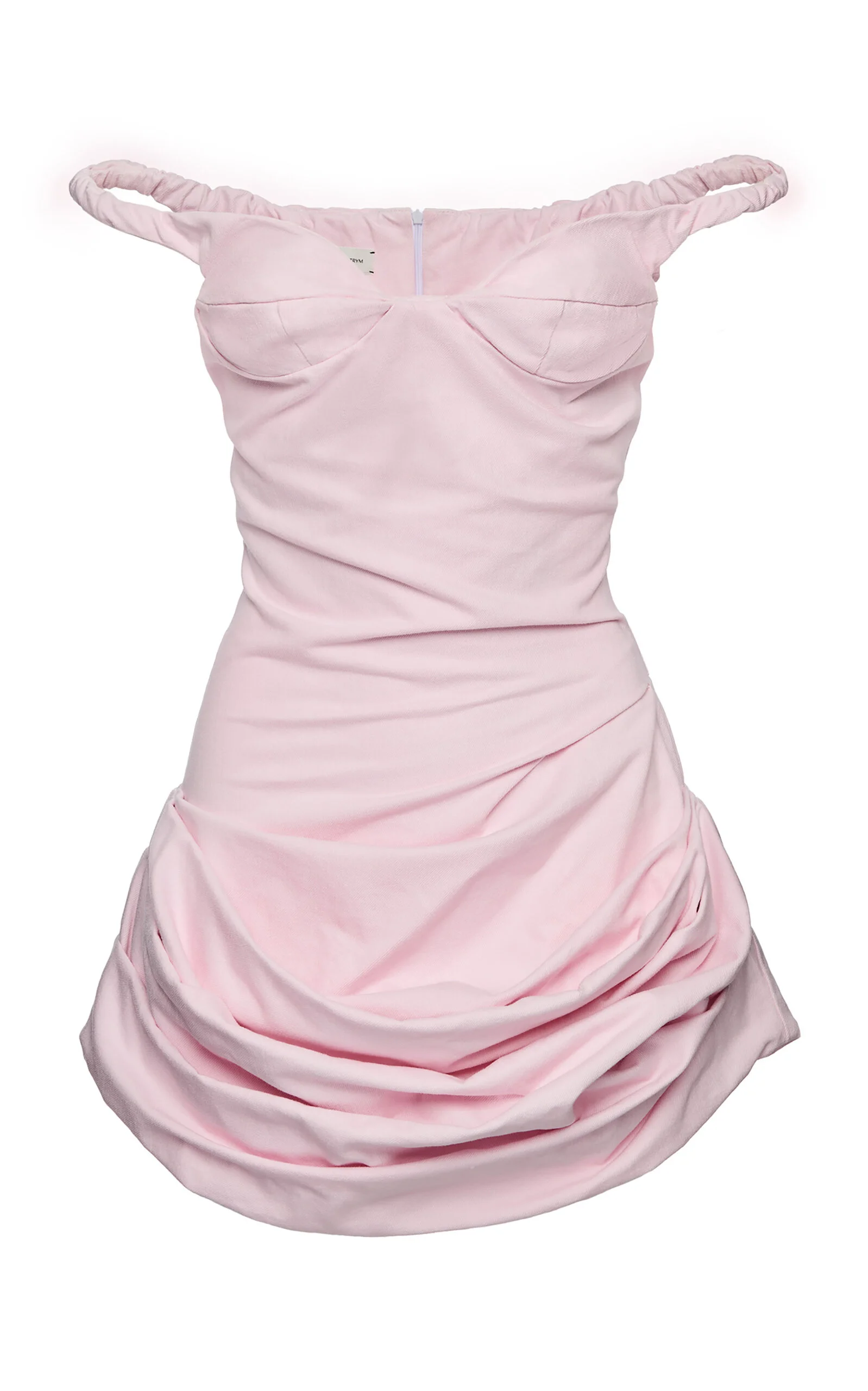 Off-The-Shoulder Denim Mini Dress light pink - 1