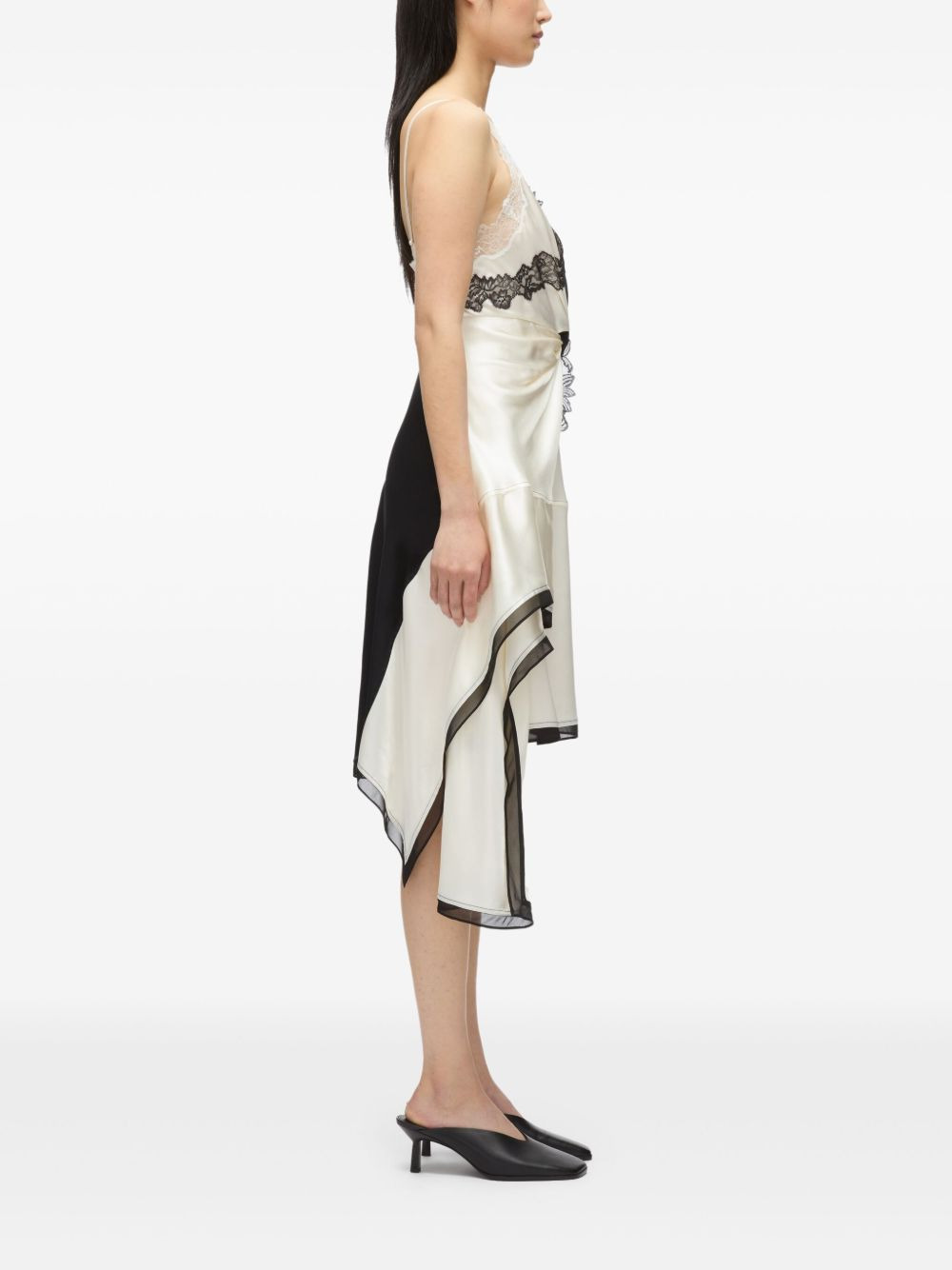 asymmetric slip dress - 4