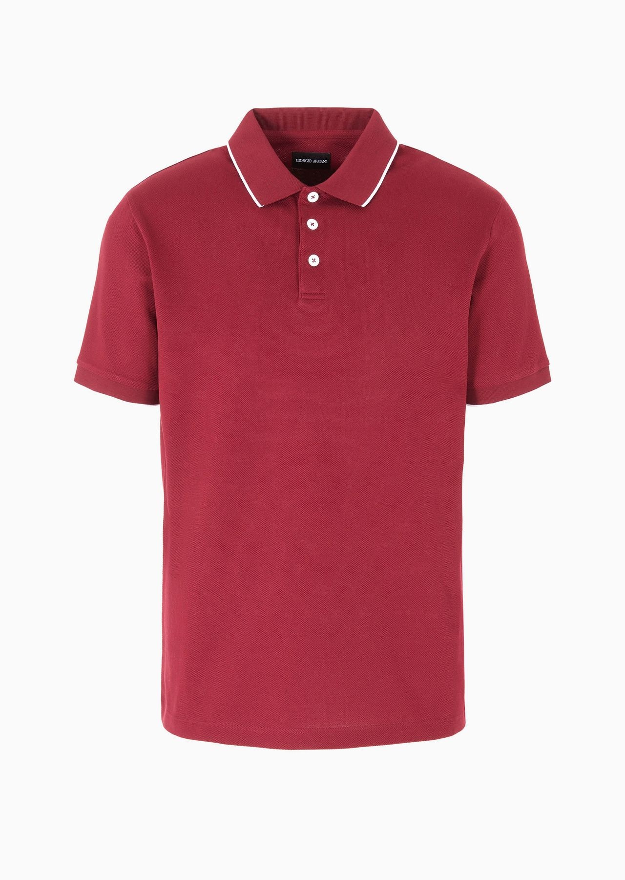 Piqué polo shirt in lisle cotton yarn - 1